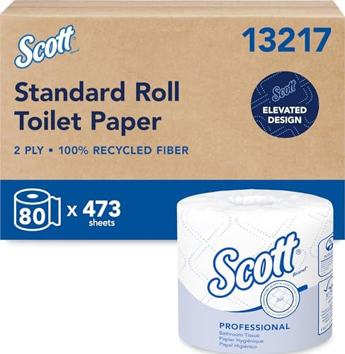 Scott Professional Standard Roll Toilet Paper, Bulk, 80 Rolls (13217) New