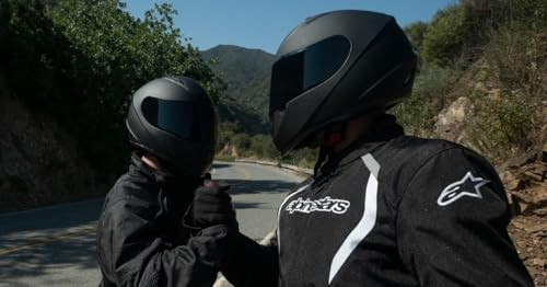 GLX GX11 Compact Full Face Motorcycle Helmet w/ Tinted Visor DOT - Black New