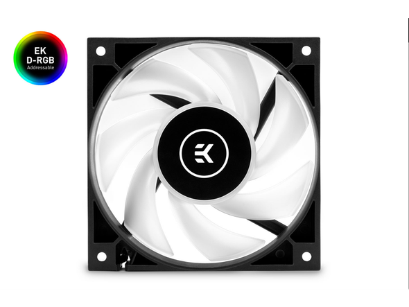 EK-Vardar S 120ER D-RGB 120mm Addressable RGB PC Case Fan, 2200 RPM High Static