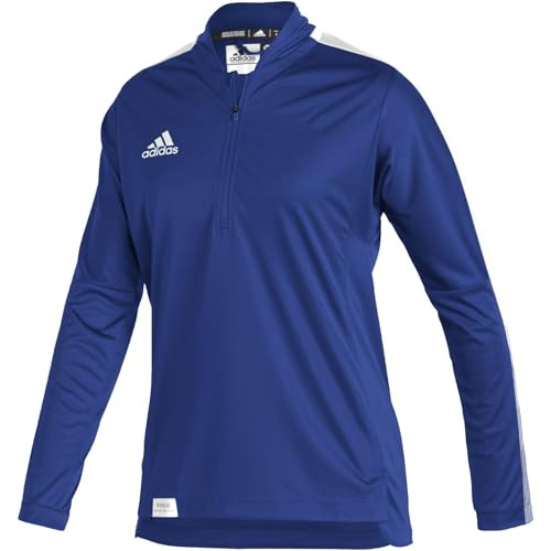 GL7904 Adidas Sideline 21 Long Sleeve 1/4 Zip Knit Jacket Royal Blue/White XL