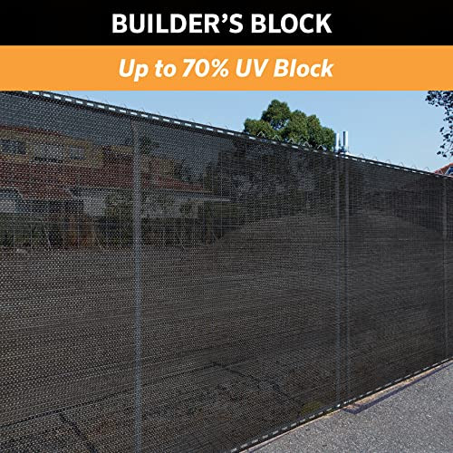 Coolaroo Builder's Block Construction Privacy Screen, 6ftx100ft Roll, Black New