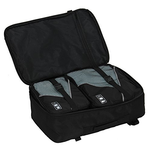 Hynes Eagle Carry on Backpack 38L Flight Approved Weekender Bag - Black