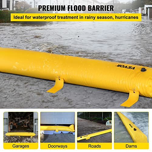 VEVOR FLOOD BARRIER FLOOD BAGS SANDBAG ALTERNATIVE WATER BARRIER - YELLOW