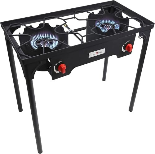Gas One Propane Double Burner Two Burner Camp Stove Outdoor High Pressure New