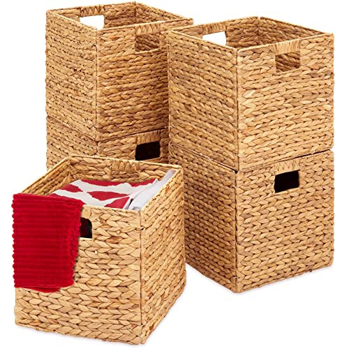 Best Choice Products Pack of 5 Cube Storage Basket Water Hyacinth B09NZ11M93 New