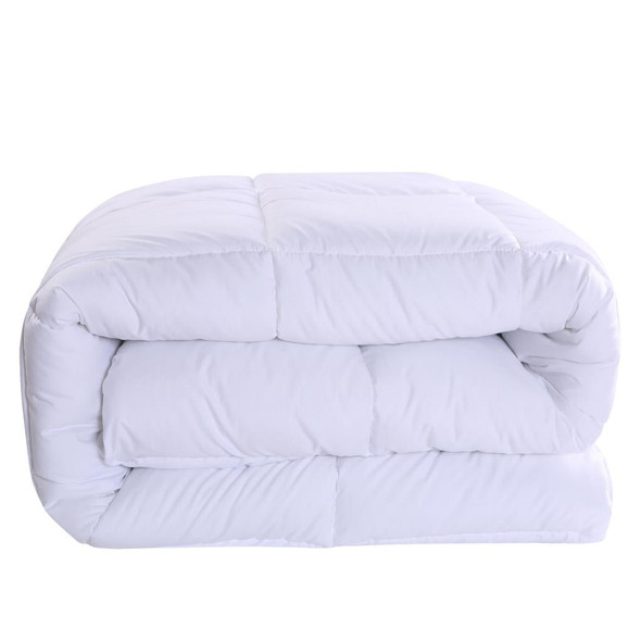 BIBB HOME GOOSE DOWN ALTERNATIVE COMFORTER KING - WHITE New