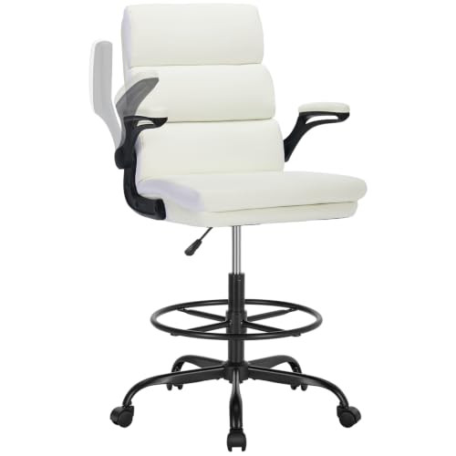 AMSEATEC DRAFTING CHAIR TALL OFFICE CHAIR WITH FOOTREST FOR STANDING DESK