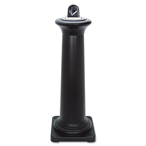 RUBBERMAID COMMERCIAL 9W300BLA GROUNDSKEEPER TUSCAN RECEPTACLE - BLACK