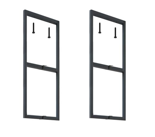 DIYHD 2 Tier Ceiling Mount Pipe Shelf Brackets, Industrial Rustic Storage Black New