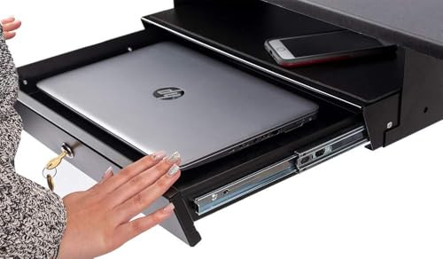 Stand Up Desk Store Add-On Office Sliding Under-Desk Drawer Storage 18" New