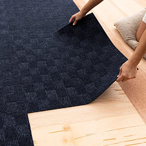 Mohawk Home 24"x24" Indoor/Outdoor 0.25" Pile Height Carpet Blue (15 Tiles/Box) New