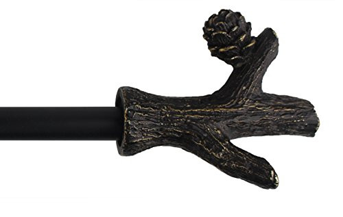 Urbanest 1" Diameter Branch Adjustable Single Drapery Curtain Rod - Gold New