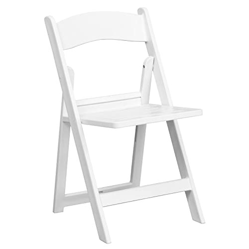 Flash Furniture HERCULES 1000 lb. Capacity White Resin Folding Chair B0075T6E18 New