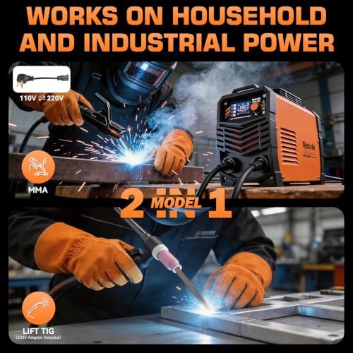 Rotvik 200Amp Stick Welder Large LED Display 110V/220V Dual Voltage - Orange