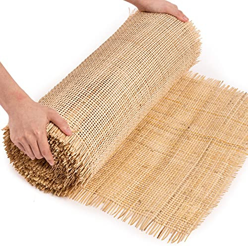 24" Width Square Rattan Cane Webbing Roll 15 Feet Fine Radio Net
