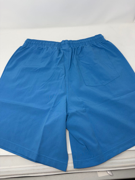 JUMP START MEN'S PERFORMANCE TRAINING SHORTS ZIPPER POCKETS SIZE: S - LIGHT BLUE