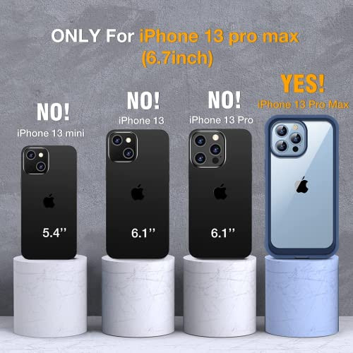 Miracase Glass Case for iPhone 13 Pro Max 6.7 inch - Dark Blue