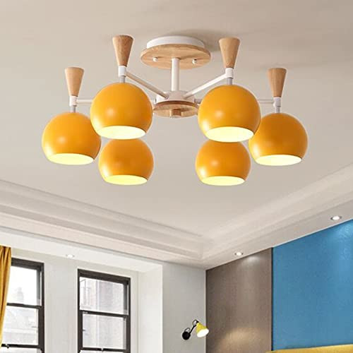 BAYCHEER Nordic Creative Semi Flush Mount Ceiling Light, Yellow New