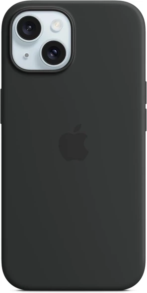 APPLE IPHONE 15 SILICONE MAGSAFE: LIGHTWEIGHT PHONE CASE - BLACK