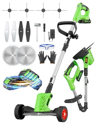 Brushless Electric Weed Wacker Foldable Cordless Weed Eater Battery Powered New