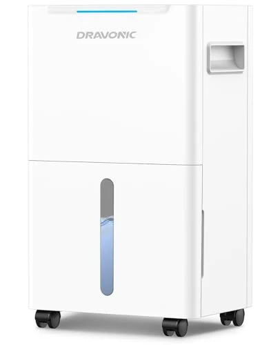 Dravonic 21 Pints Dehumidifier Basement 1500 Sq.ft Home Bedroom 3 Smart - White New
