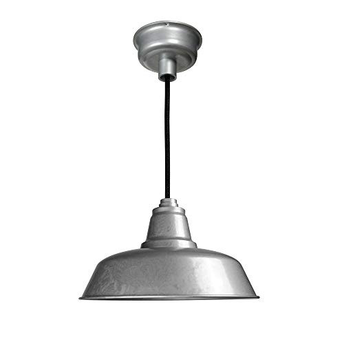 Cocoweb 10" Goodyear LED Ceiling Barn Light Galvanized Silver Adjustable Cord New