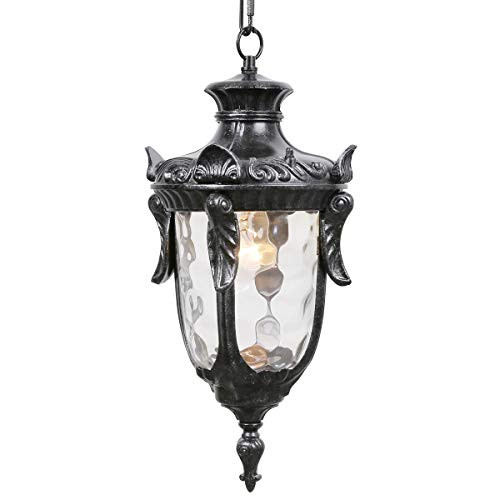 GOALPLUS Hanging Porch Light Outdoor Pendant Light Fixture Vintage B089NRFJVT New