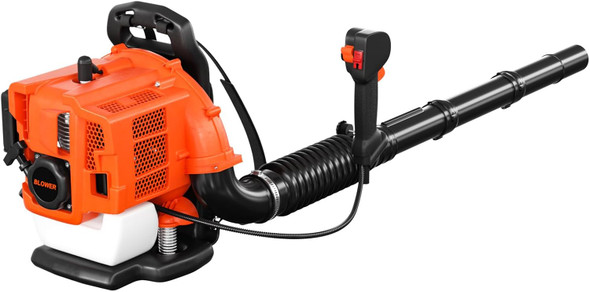 BAOTREE 80CC GAS BACKPACK LEAF BLOWER, 800 CFM 200 MPH COMMERCIAL GRADE - ORANGE