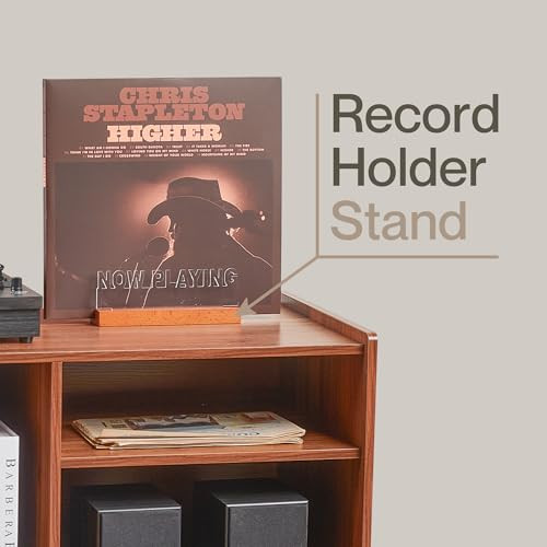 LOFT + IVY ToneTrove Mid Century Modern Record Player Stand - Hassle-Free, Venge New