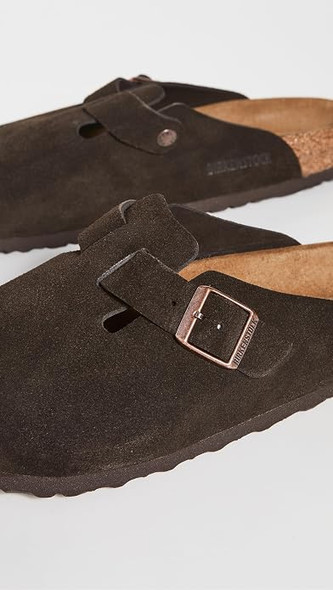 BIRKENSTOCK UNISEX BOSTON SOFT FOOTBED - SIZE: MEN 8 WOMEN 10 - MOCCA