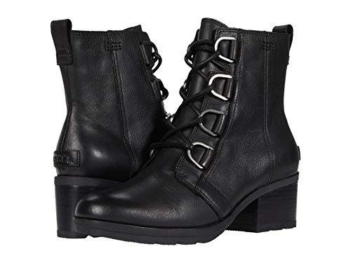 Sorel Women's Cate Lace Bootie - Black - Waterproof Leather Rain Boot - 7.5 New