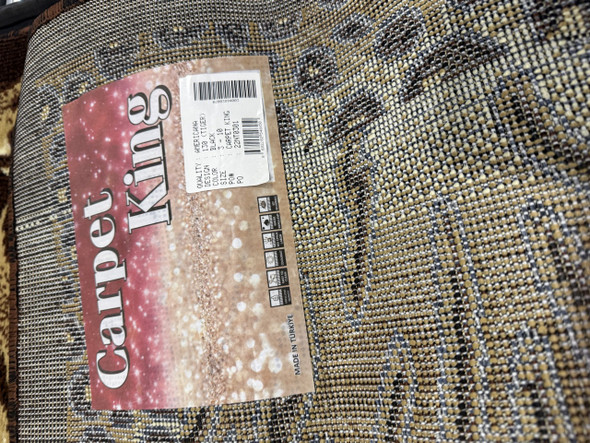 CARPET KING TIGER & LEOPARD ZEBRA ANIMAL SKIN PRINT 130 32 INCH X10 FEET - BROWN