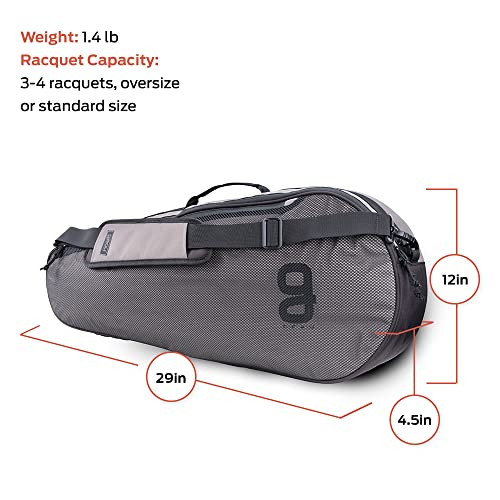GEAU SPORT Aether 3 Pack Racquet Bag for Men and Women Racquet Bag - Grey New