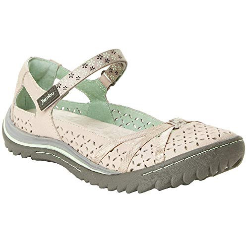 Jambu Women's Cherry Blossom Shoe, Light Grey/Pastel Green, 9.5 Medium US New