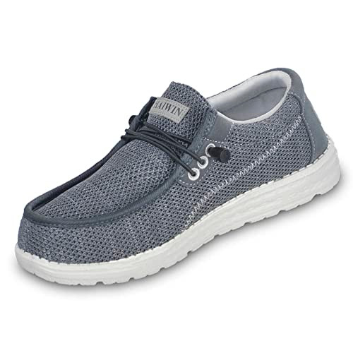 Haiwin Men's Casual Slip-on Loafers | Walking Shoes with Arch Support Dark Gray New