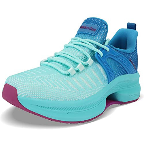 Makodax Workout Shoes for Women Non Slip Sneakers Comfortable Tennis Blue Cyan 6 New