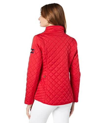 B0BC5P97WT Tommy Hilfiger Quilted Jacket Scarlet LG (US 12-14) New
