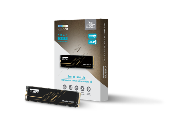 KLEVV CRAS C925G 2TB M.2 2280 NVMe PCIe Gen4x4 Internal Gaming SSD with Graphene