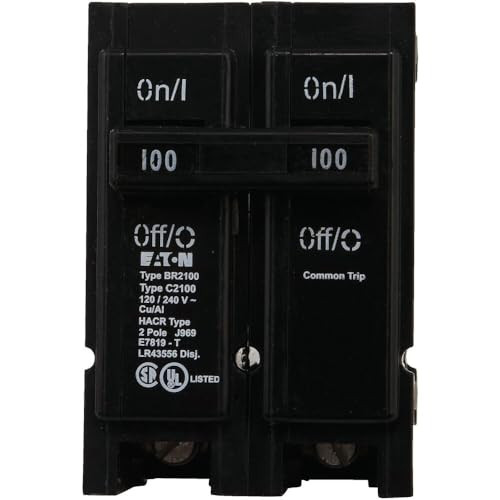 EATON CORPORATION BR2100 DOUBLE POLE CIRCUIT BREAKER, 120/240V, 100-AMP