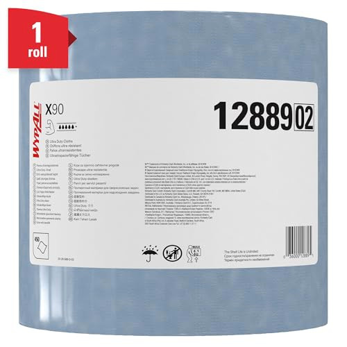 WypAll PowerClean X90 Ultra Duty Cloths, Jumbo Roll, 450 Towels (12889) New