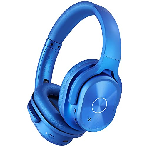 ZIHNIC ACTIVE NOISE CANCELLING HEADPHONES 40H PLAYTIME BLUETOOTH - BLUE