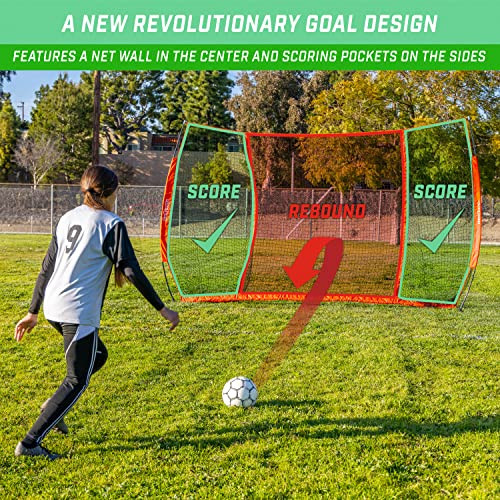 GOSPORTS STRIKENET SOCCER TRAINING GOAL 12X8 SHOOTING NET - ORANGE