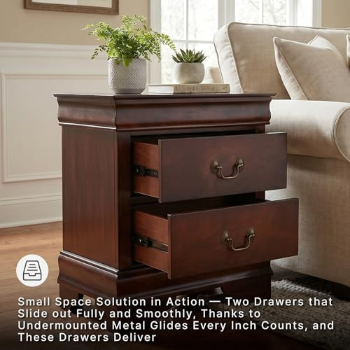 B01EYJY1KW Signature Design by Ashley Alisdair 2 Drawer Nightstand - Brown New