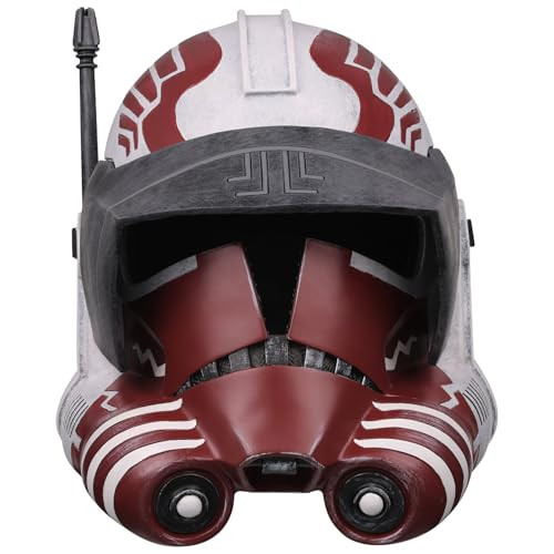 Tiangong Clone Trooper Helmet Deluxe Resin Mask Halloween - White/Red New