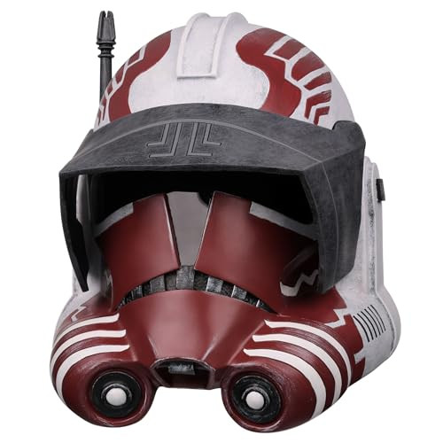 Tiangong Clone Trooper Helmet Deluxe Resin Mask Halloween - White/Red New