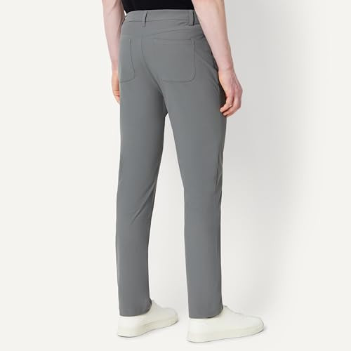 AMAZON ESSENTIALS Men's Slim Fit 5 Pocket Commuter Pants, Charcoal - 32 x 30