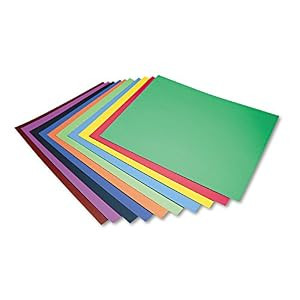 Pacon 5487 Peacock Four-Ply Railroad Board, 22 x 28, Assorted, 100/Carton New