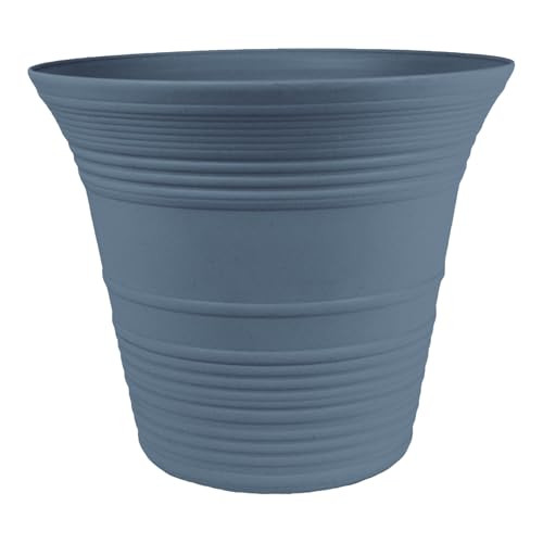 The HC Companies Sedona Round Self-Watering Pot 12" Slate Blue, Pack of 1 New