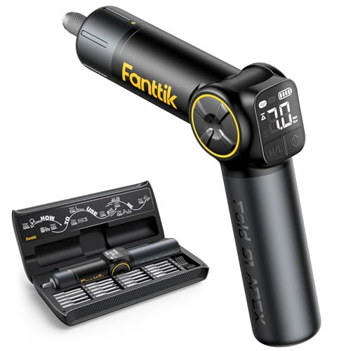 FANTTIK S1 APEX ELECTRIC SCREWDRIVER, PIVOT HANDLE SCREWDRIVER-DELUXE - BLACK