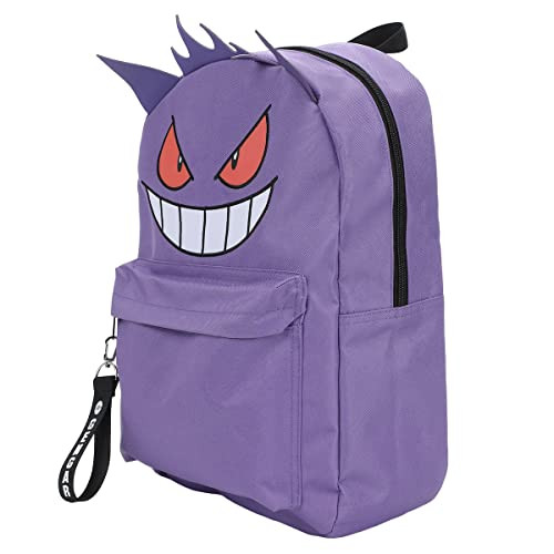 Bioworld Pokemon Gengar Character 16" Backpack Chunky Webbing Strap - Black New